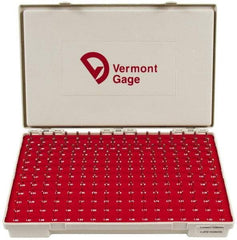 Vermont Gage - 185 Piece, 1.31-4.99 mm Diameter Plug and Pin Gage Set - Plus 0.01 mm Tolerance, Class ZZ - Apex Tool & Supply