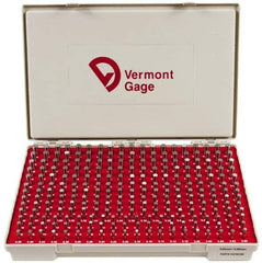 Vermont Gage - 250 Piece, 5-9.98 mm Diameter Plug and Pin Gage Set - Plus 0.01 mm Tolerance, Class ZZ - Apex Tool & Supply