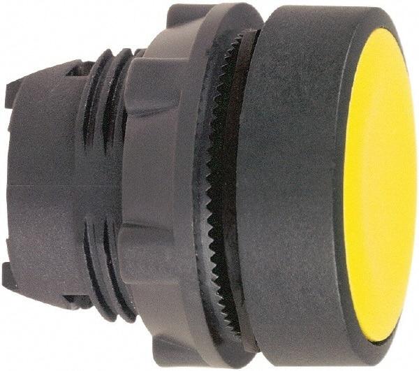 Schneider Electric - 22mm Mount Hole, Flush, Pushbutton Switch Only - Round, Yellow Pushbutton, Nonilluminated, Momentary (MO) - Apex Tool & Supply