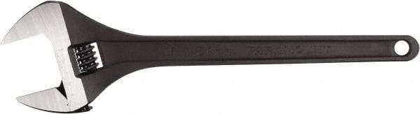 Paramount - 2-3/4" Jaw Capacity, 24" Standard Adjustable Wrench - Chrome Vanadium Steel, Black Finish - Apex Tool & Supply