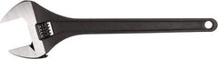 Paramount - 2-3/4" Jaw Capacity, 24" Standard Adjustable Wrench - Chrome Vanadium Steel, Black Finish - Apex Tool & Supply