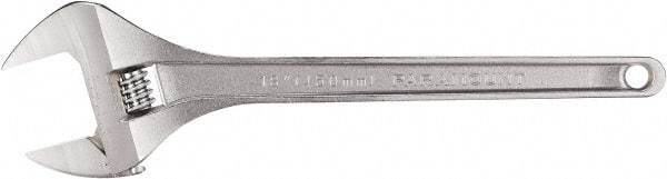 Paramount - 2-3/4" Jaw Capacity, 24" Standard Adjustable Wrench - Chrome Vanadium Steel, Chrome Finish - Apex Tool & Supply