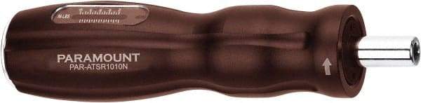 Paramount - 20 to 100 In/Lb, Adjustable Torque Limiting Screwdriver - 5-9/16" OAL, 1/4" Drive, 5 In/Lb Graduation - Apex Tool & Supply