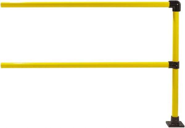 Hollaender - 6' Long x 6-1/2" High, Steel & Aluminum Extension Railing - 1.9" Pipe, Includes Sub Assembled Post, 2 Horizontal Rails, Bag with 1 Flange, Instructions, Assembly Tool - Apex Tool & Supply