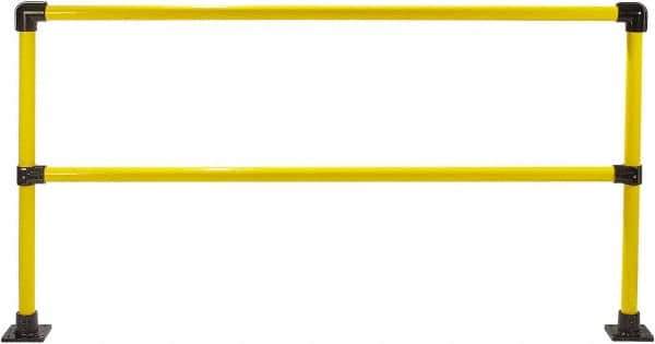 Hollaender - 8' Long x 42" High, Steel & Aluminum Straight Railing - 1.9" Pipe, Includes 2 Sub Assembled Posts, 2 Horizontal Rails, Bag with 2 Flanges, Instructions, Assembly Tool - Apex Tool & Supply