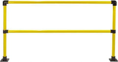 Hollaender - 8' Long x 42" High, Steel & Aluminum Straight Railing - 1.9" Pipe, Includes 2 Sub Assembled Posts, 2 Horizontal Rails, Bag with 2 Flanges, Instructions, Assembly Tool - Apex Tool & Supply