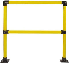 Hollaender - 4' Long x 42" High, Steel Straight Railing - 1.9" Pipe, Includes 2 Sub Assembled Posts, 2 Horizontal Rails, Bag with 2 Flanges, Instructions, Assembly Tool - Apex Tool & Supply