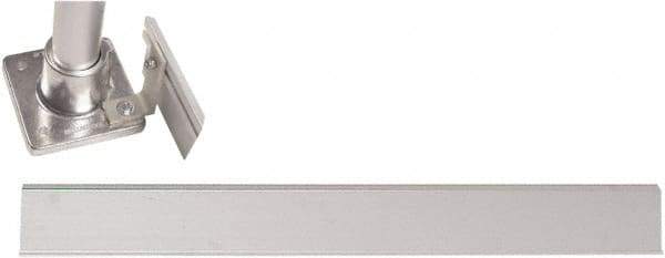 Hollaender - 4' Long x 4" High, Aluminum Toeboard - 4" Pipe, Includes Toeboard & Bag Hardware - Apex Tool & Supply