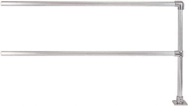 Hollaender - 8' Long x 6-1/2" High, Aluminum Extension Railing - 1.9" Pipe, Includes Sub Assembled Post, 2 Horizontal Rails, Bag with 1 Flange, Instructions, Assembly Tool - Apex Tool & Supply