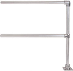 Hollaender - 4' Long x 6-1/2" High, Aluminum Extension Railing - 1.9" Pipe, Includes Sub Assembled Post, 2 Horizontal Rails, Bag with 1 Flange, Instructions, Assembly Tool - Apex Tool & Supply