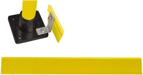 Hollaender - 4' Long x 4" High, Aluminum Toeboard - 4" Pipe, Includes Toeboard & Bag Hardware - Apex Tool & Supply
