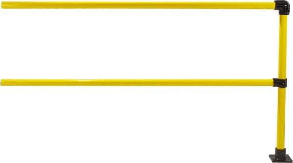 Hollaender - 8' Long x 6-1/2" High, Steel & Aluminum Extension Railing - 1.9" Pipe, Includes Sub Assembled Post, 2 Horizontal Rails, Bag with 1 Flange, Instructions, Assembly Tool - Apex Tool & Supply