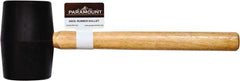 Paramount - 2 Lb Head Rubber Mallet - 15-13/32" OAL, Wood Handle - Apex Tool & Supply