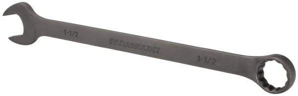 Paramount - 1-1/2" 12 Point Combination Wrench - 20-1/2" OAL, Chrome Vanadium Steel, Black Finish - Apex Tool & Supply