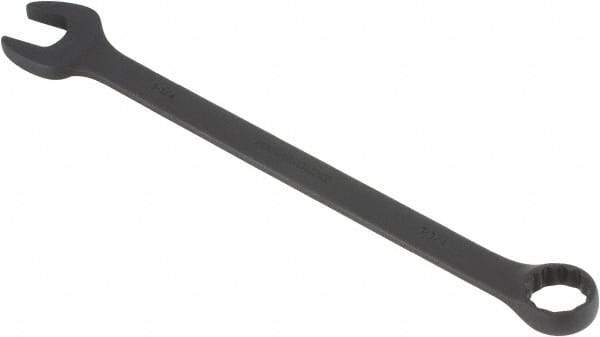 Paramount - 1-1/4" 12 Point Offset Combination Wrench - 15° Offset Angle, 17" OAL, Chrome Vanadium Steel, Black Finish - Apex Tool & Supply