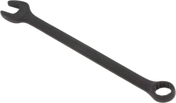 Paramount - 1-1/8" 12 Point Offset Combination Wrench - 15° Offset Angle, 15-1/2" OAL, Chrome Vanadium Steel, Black Finish - Apex Tool & Supply