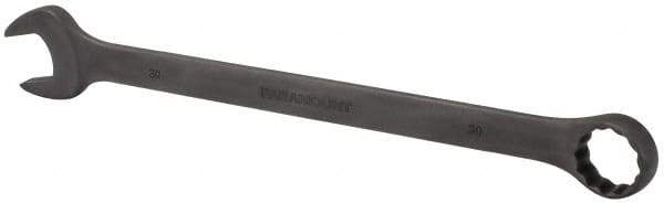 Paramount - 30mm 12 Point Offset Combination Wrench - 15° Offset Angle, 15-1/2" OAL, Chrome Vanadium Steel, Black Finish - Apex Tool & Supply
