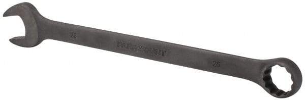 Paramount - 26mm 12 Point Offset Combination Wrench - 15° Offset Angle, 13-11/32" OAL, Chrome Vanadium Steel, Black Finish - Apex Tool & Supply