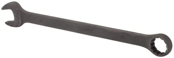 Paramount - 25mm 12 Point Offset Combination Wrench - 15° Offset Angle, 13-11/32" OAL, Chrome Vanadium Steel, Black Finish - Apex Tool & Supply