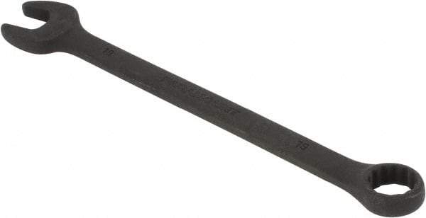Paramount - 19mm 12 Point Offset Combination Wrench - 15° Offset Angle, 9-13/16" OAL, Chrome Vanadium Steel, Black Finish - Apex Tool & Supply
