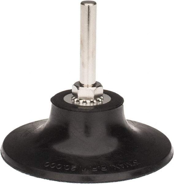 Tru-Maxx - 3" Diam Quick-Change Type R Disc Backing Pad - 1/4" Shank Diam, Soft Density, 20,000 RPM, Quick-Lok Compatible - Apex Tool & Supply