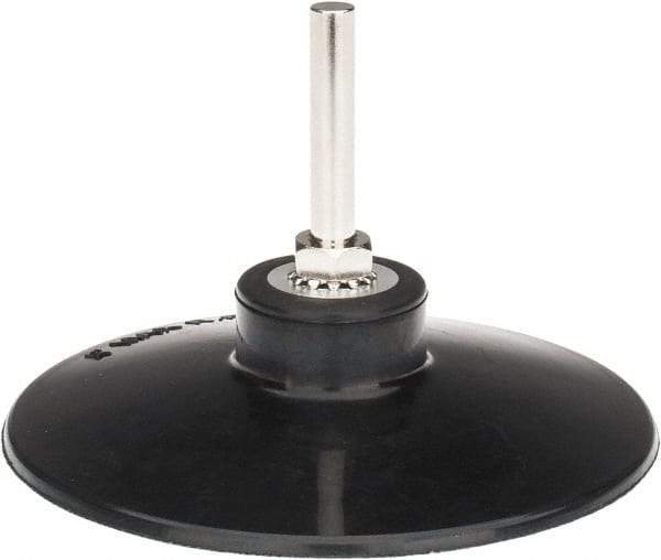 Tru-Maxx - 4" Diam Quick-Change Type R Disc Backing Pad - 1/4" Shank Diam, Medium Density, 10,000 RPM, Quick-Lok Compatible - Apex Tool & Supply