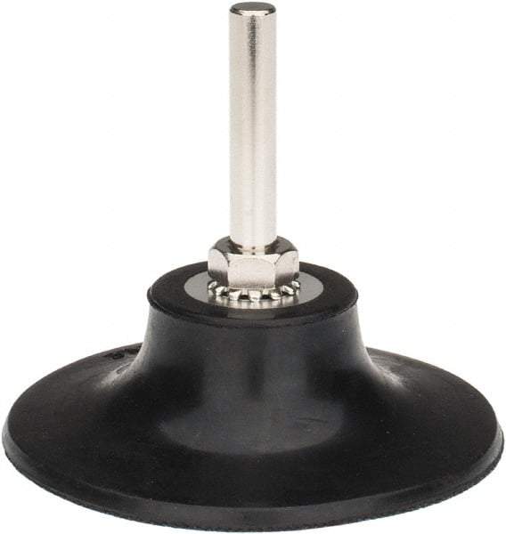 Tru-Maxx - 3" Diam Quick-Change Type R Disc Backing Pad - 1/4" Shank Diam, Medium Density, 20,000 RPM, Quick-Lok Compatible - Apex Tool & Supply