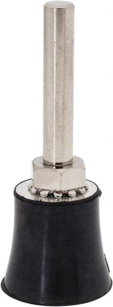 Tru-Maxx - 1" Diam Quick-Change Type R Disc Backing Pad - 1/4" Shank Diam, Medium Density, 30,000 RPM, Quick-Lok Compatible - Apex Tool & Supply