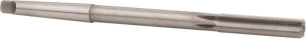 Alvord Polk - 17/32" High Speed Steel 8 Flute Chucking Reamer - Straight Flute, 1MT Morse Taper Shank, 2" Flute Length, 8" OAL - Apex Tool & Supply