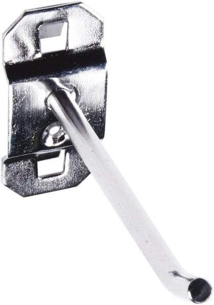 Triton - 1/4" Diam, Single Angled End Pegboard Hook - 3" Projection, 30° Bend, Stainless Steel - Apex Tool & Supply