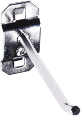 Triton - 1/4" Diam, Single Angled End Pegboard Hook - 3" Projection, 30° Bend, Stainless Steel - Apex Tool & Supply