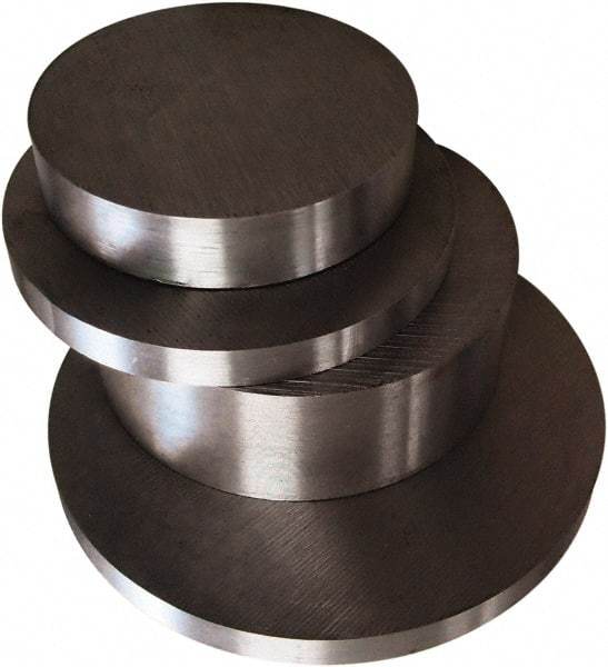 Value Collection - 6 Inch Diameter, 2 Inch Long, A-2 Air Hardening Decarb Free Tool Steel Round - +0.015/+0.100 Inch Tolerance, Stock Length - Apex Tool & Supply