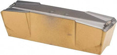 Iscar - 808GDMU Grade IC830, 8mm Cutting Width Carbide Grooving Insert - Neutral, 0.8mm Corner Radius, TiAlN Finish - Apex Tool & Supply
