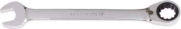 Paramount - 1" 12 Point Combination Wrench - 13° Head Angle, 12-11/16" OAL, Chrome Vanadium Steel, Polished Finish - Apex Tool & Supply