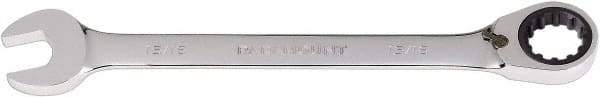 Paramount - 15/16" 12 Point Combination Wrench - 13° Head Angle, 12-11/16" OAL, Chrome Vanadium Steel, Polished Finish - Apex Tool & Supply