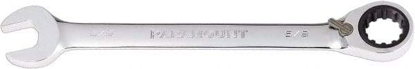 Paramount - 5/8" 12 Point Combination Wrench - 13° Head Angle, 8-3/16" OAL, Chrome Vanadium Steel, Polished Finish - Apex Tool & Supply