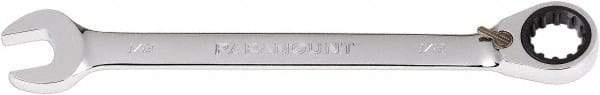 Paramount - 1/2" 12 Point Combination Wrench - 13° Head Angle, 7" OAL, Chrome Vanadium Steel, Polished Finish - Apex Tool & Supply