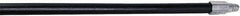 Rubbermaid - 60 x 1-1/16" Wood Handle for Push Brooms - Threaded Connection, Black - Apex Tool & Supply