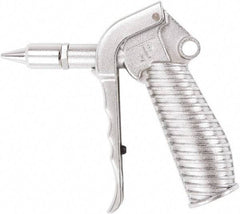 Value Collection - 230 Max psi Quiet Safety Nozzle Pistol Grip Blow Gun - 1/4 NPT Inlet, Chrome Plated Aluminum - Apex Tool & Supply