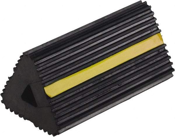 Vestil - 12" Wide x 5-3/4" High x 6-1/2" Deep, Rubber Wheel Chock - Apex Tool & Supply