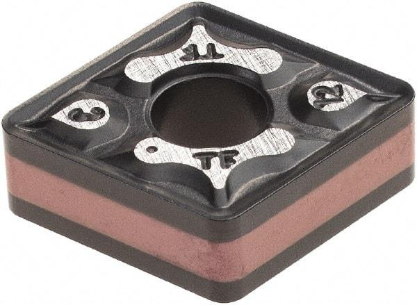 Iscar - CNMG433 TF Grade IC6025 Carbide Turning Insert - TiCN/Al2O3/TiN Finish, 80° Diamond, 1/2" Inscr Circle, 3/16" Thick, 3/64" Corner Radius - Apex Tool & Supply