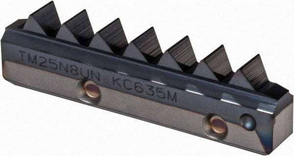 Kennametal - 8 TPI, Internal Thread, UN Standard, TM25 KC635M Grade Thread Mill Insert - Carbide, TiAlN Coating - Apex Tool & Supply