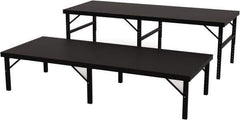 Valley Craft - 48 Wide x 120" Deep x 28" High, Steel Work Table - 14 Gauge Stainless Steel Top, Adjustable Height Legs, Gray - Apex Tool & Supply
