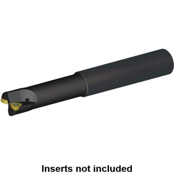 Kennametal - 25mm Cut Diam, 0.04" Max Depth, 25mm Shank Diam, Cylindrical Shank Indexable High-Feed Helical End Mill - Screw Holding Method, WP..0302.. Insert, Through Coolant - Apex Tool & Supply