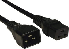Tripp-Lite - 6', 12/3 Gauge/Conductors, Black Indoor Replacement Cord - 0 Receptacles, 20 Amps, 120 VAC, UL SJT, NEMA IEC-320 - Apex Tool & Supply