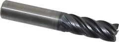 Kennametal - 1/2", 5 Flute, Solid Carbide, 0.03" Corner Radius End Mill - 3" OAL, 1-1/4" LOC - Apex Tool & Supply