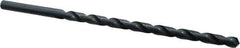 Cleveland - 1/2", 118° Point, Spiral Flute, High Speed Steel Taper Length Drill Bit - Oxide Finish, 9" Flute Length, 12" OAL, Series 950E - Apex Tool & Supply