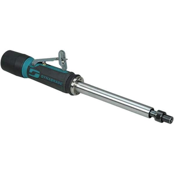 Dynabrade - 1/4" Collet, Straight Handle, Air Extended Length Die Grinder - 25,000 RPM, Rear Exhaust, 20 CFM, 0.4 hp, 90 psi, 1/4" Inlet - Apex Tool & Supply