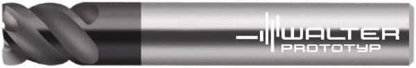 Walter-Prototyp - 9.7mm, 4 Flute, Single End, Solid Carbide, 0.01" Corner Radius End Mill - 3" OAL, 50° Helix, Right Hand Flute, 10mm LOC, Right Hand Cut, - Apex Tool & Supply