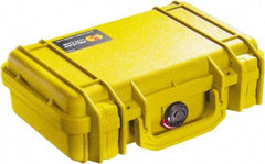 Pelican Products, Inc. - 8-11/32" Wide x 3-25/32" High, Clamshell Hard Case - Yellow, Polyethylene - Apex Tool & Supply